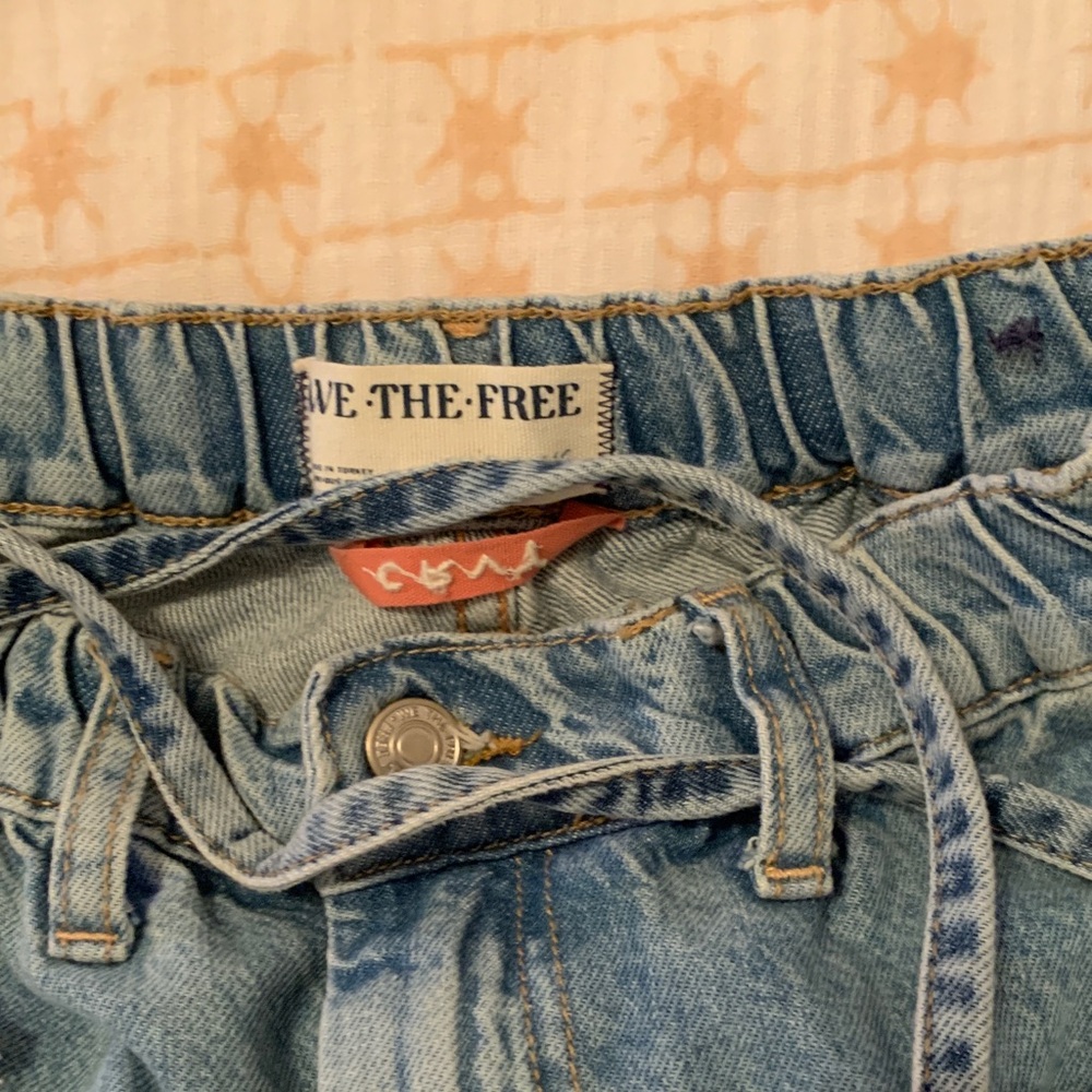 Free People Light Blue Denim Shorts
